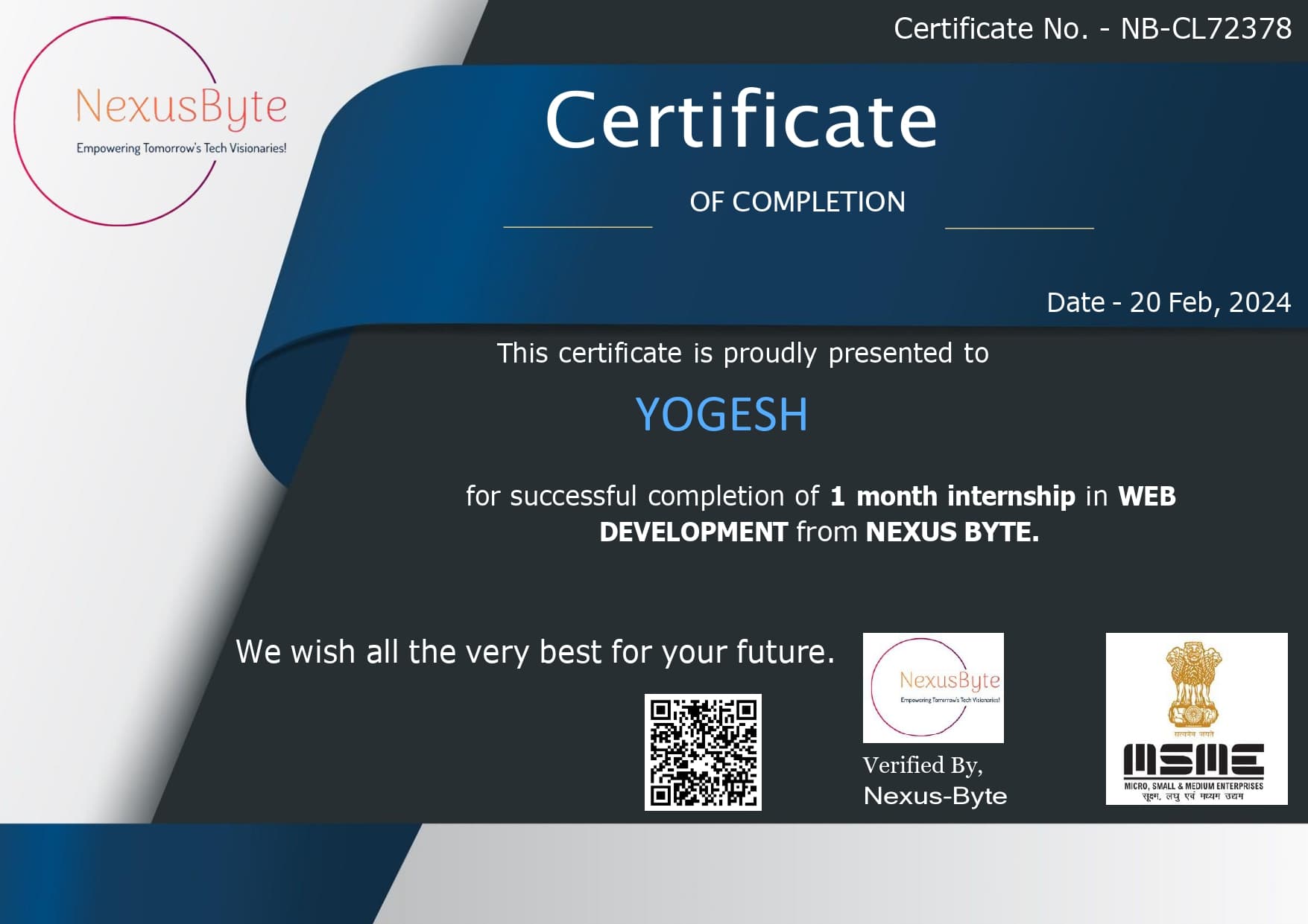 certificate