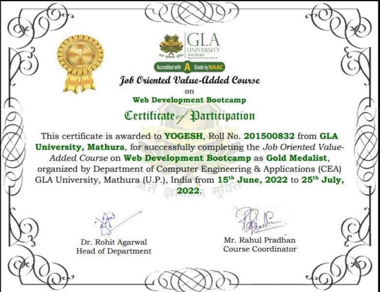 Certificate